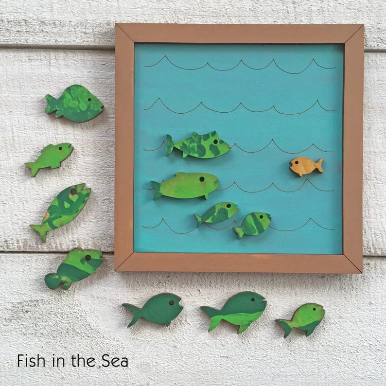DIY Fish Frame With Paints (kids Crafts)